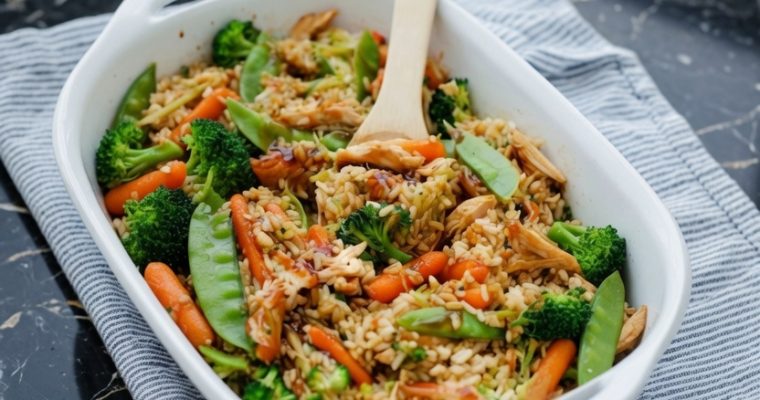 Teriyaki Chicken and Rice Casserole