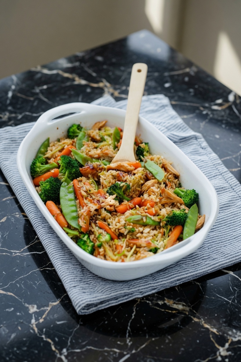 Teriyaki Chicken and Rice Casserole