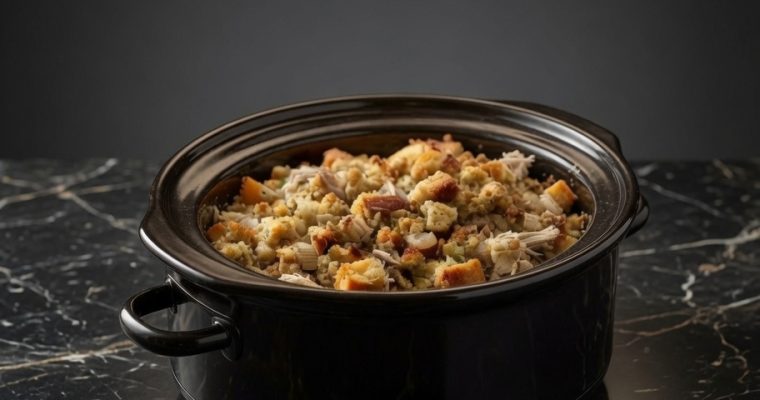 4-Ingredient Slow Cooker Chicken with Stuffing