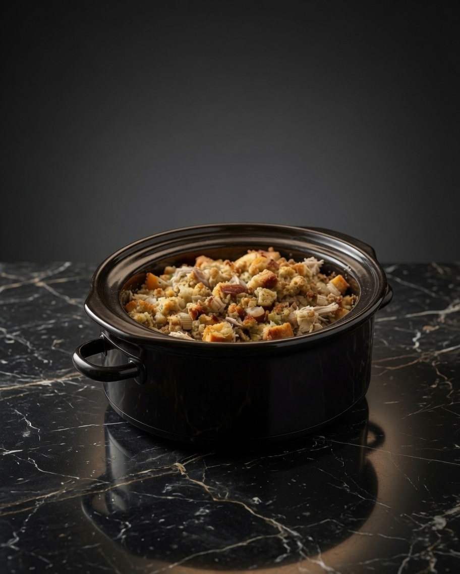 4-Ingredient Slow Cooker Chicken with Stuffing