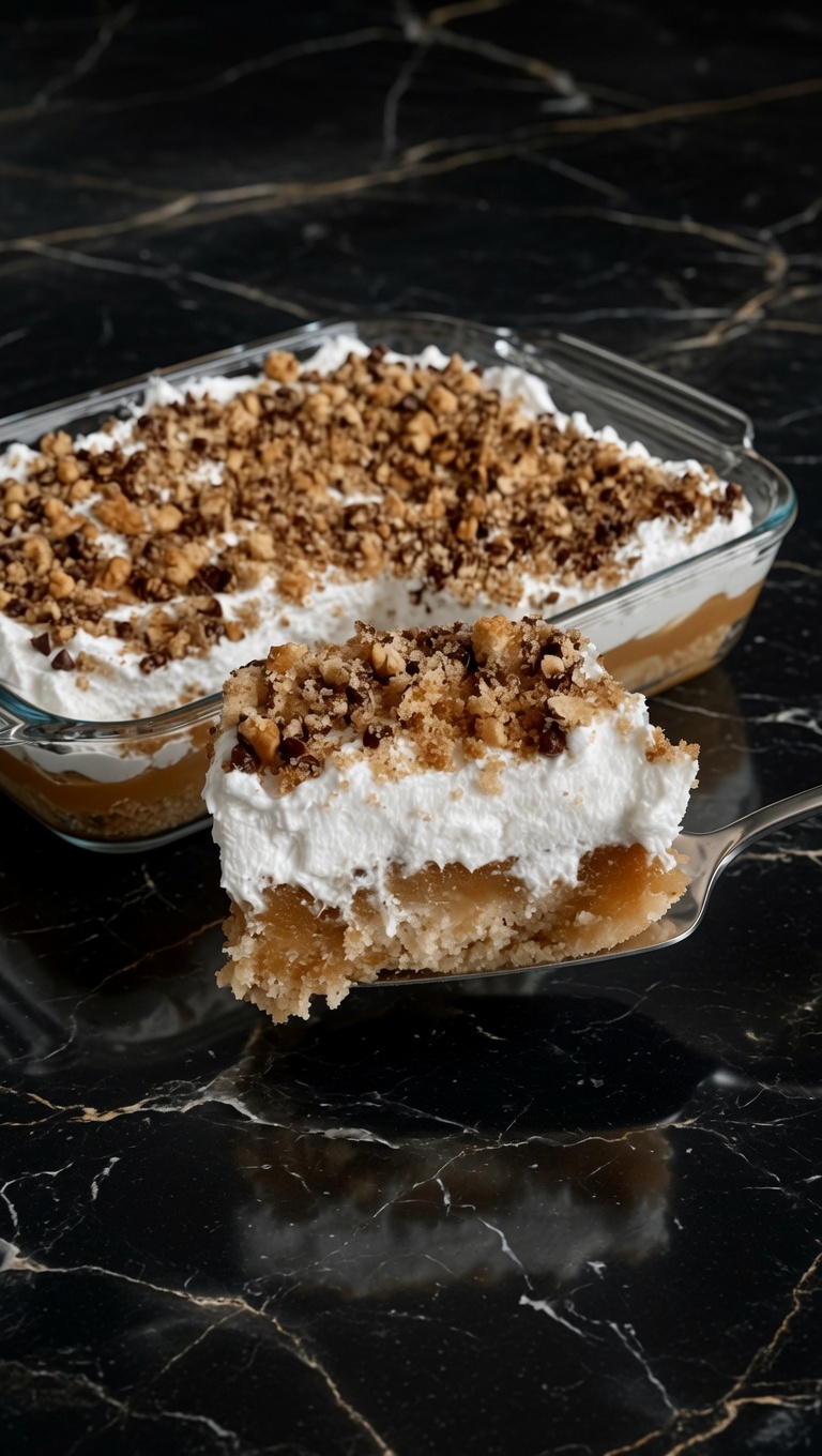 Toffee Butterscotch Poke Cake