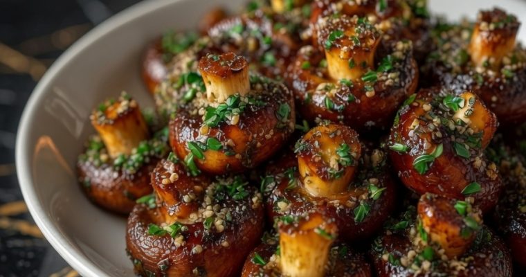 Roasted Garlic Mushrooms