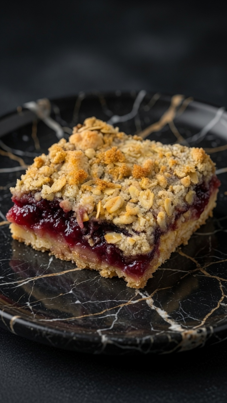 Raspberry Oatmeal Crumble Bars