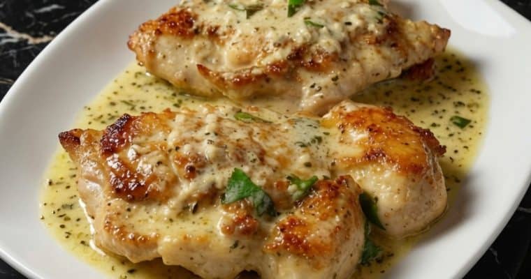 CREAMY GARLIC BUTTER PARMESAN CHICKEN