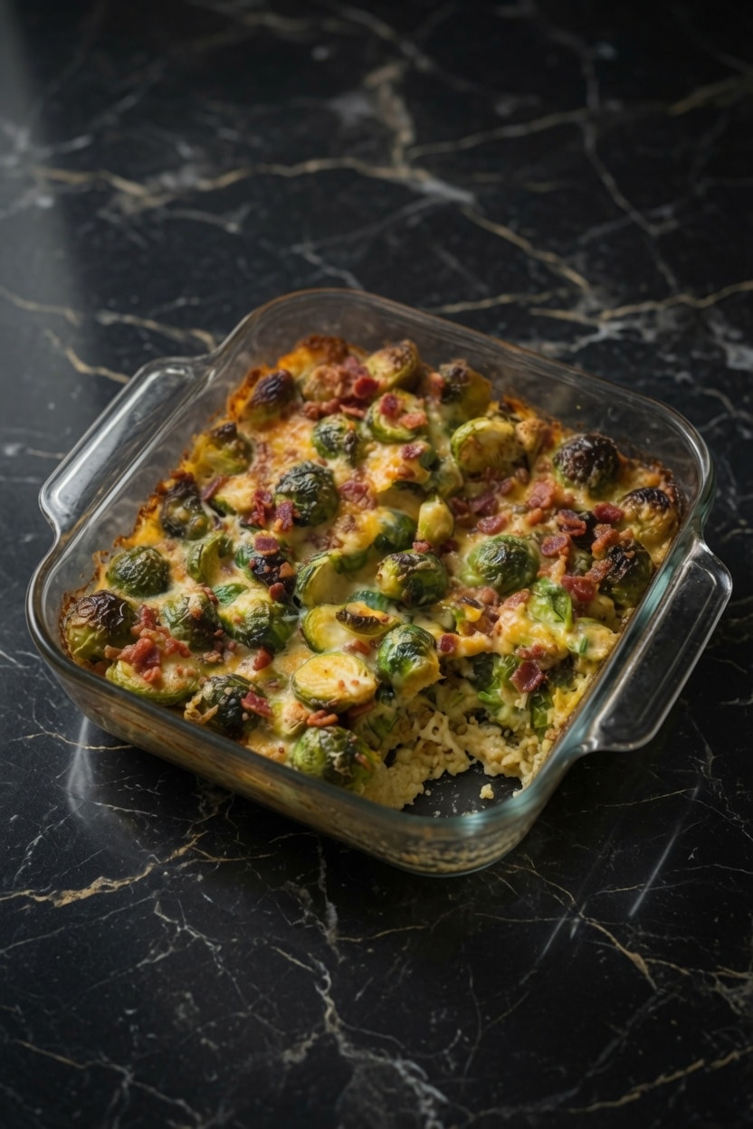 Bacon Brussels Sprouts Gratin