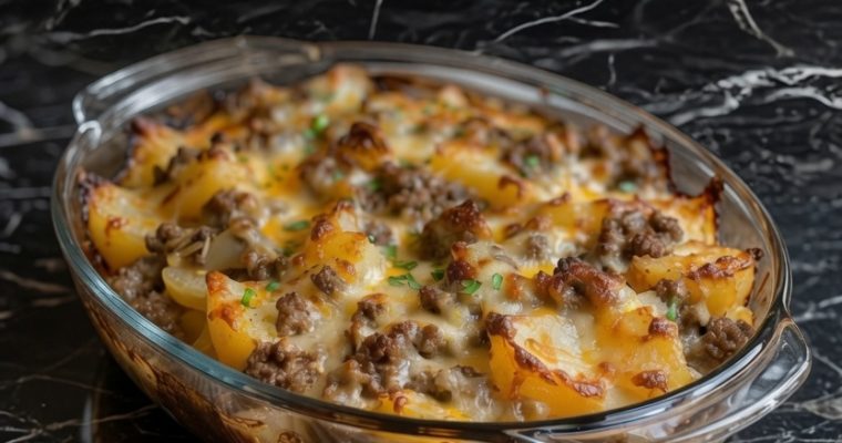 Cheesy Hamburger Potato Casserole