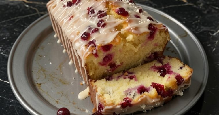 Cranberry Orange Bread with Simple Glaze