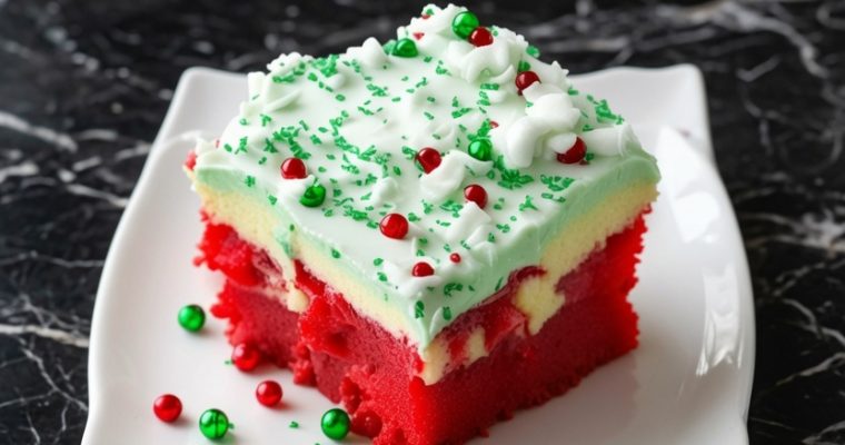 CHRISTMAS POKE CAKE