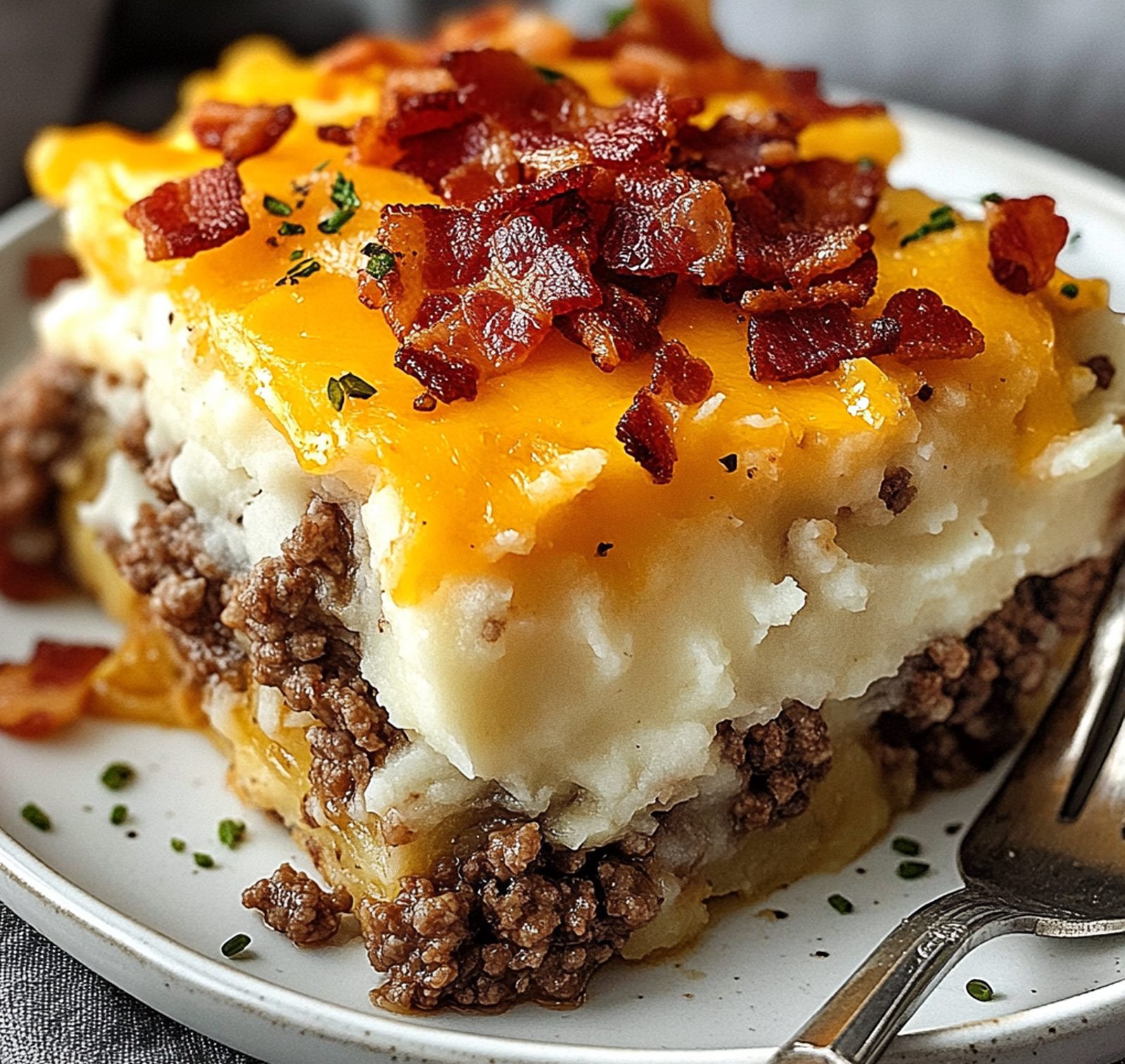 Cowboy Meatloaf and Potato Casserole