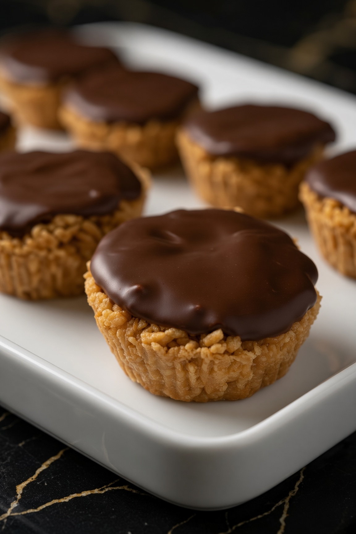 Peanut Butter Balls with Chocolate Rice Krispies
