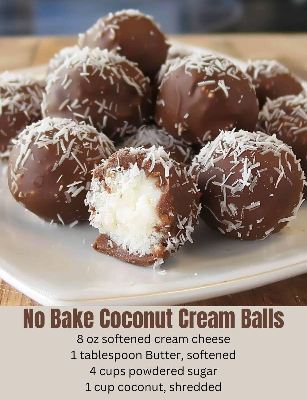 No Bake Coconut Cream Balls