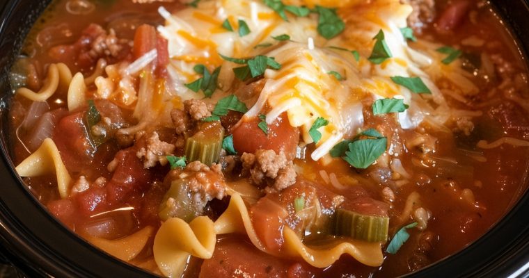 Slow Cooker Lasagna Soup – Best soup I’ve had all year! This recipe is so easy too, the slow cooker does the work for you!