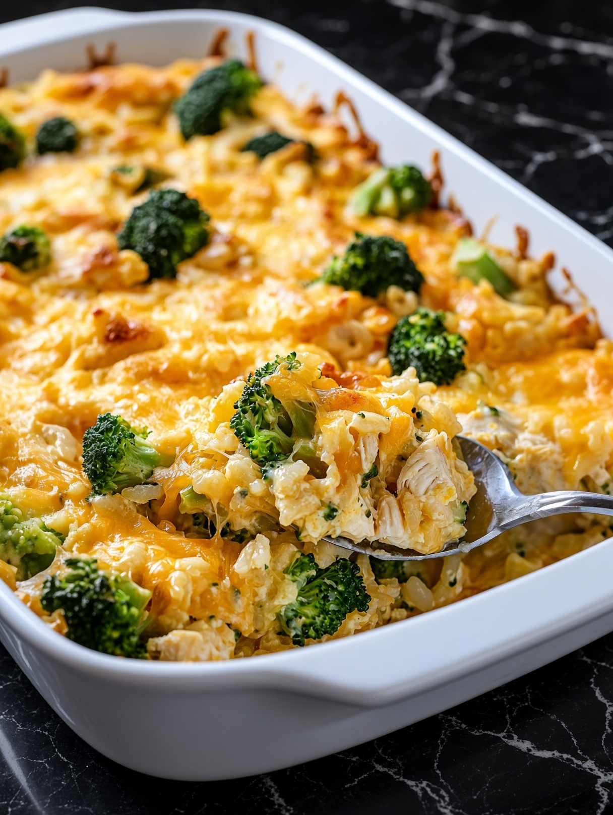 Broccoli Rice Cheese and Chicken Casserole