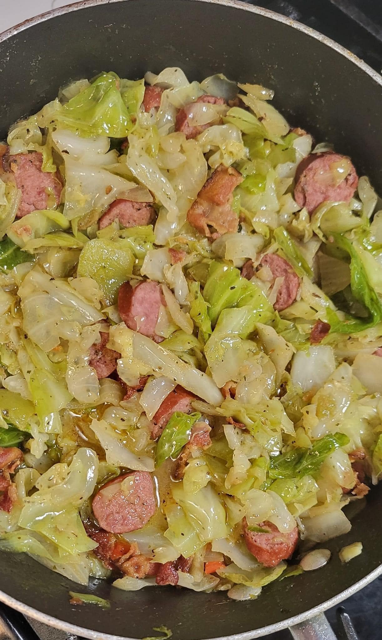 FRIED CABBAGE WITH BACON, ONION, AND GARLIC