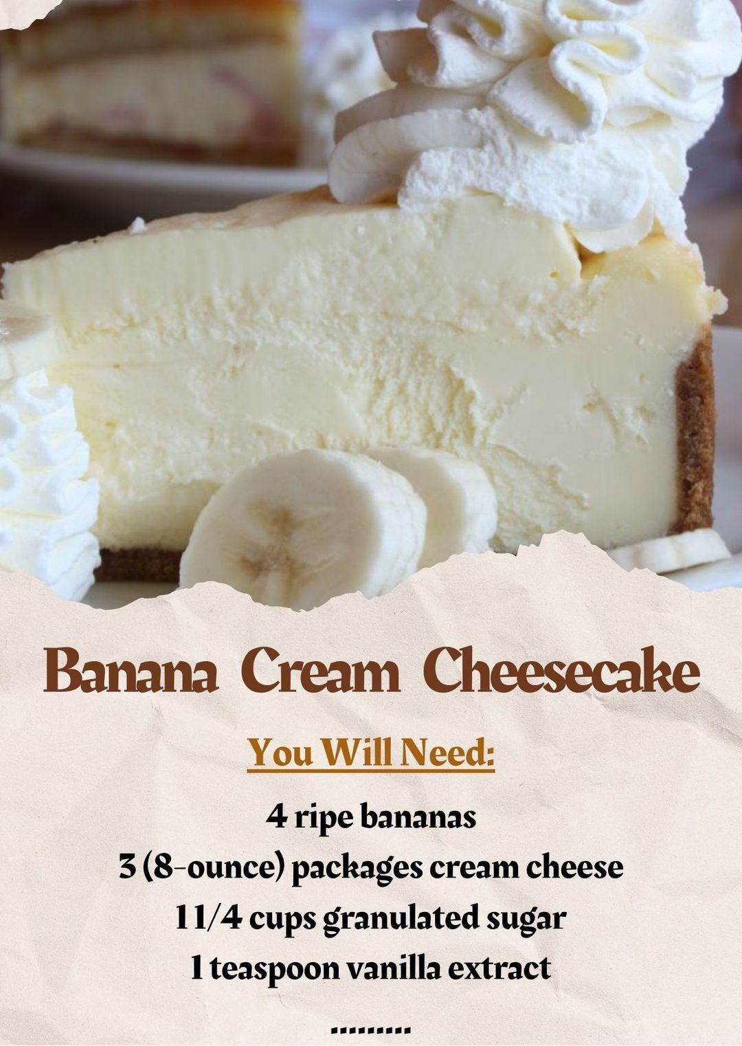 BANANA CREAM CHEESECAKE