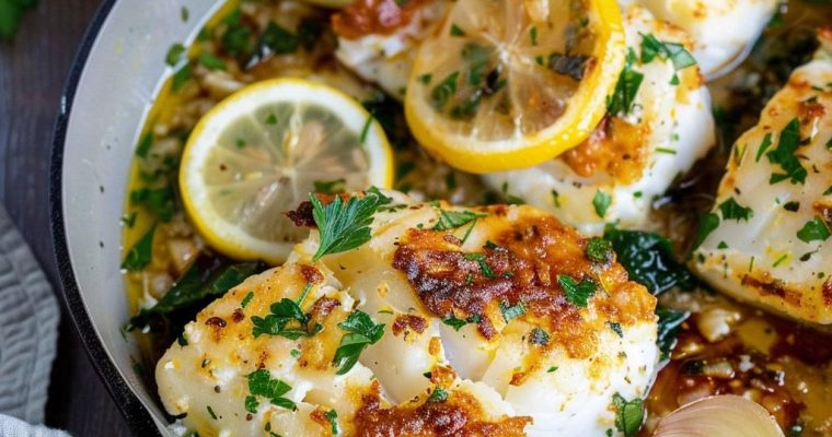 Baked Cod with Lemon and Garlic