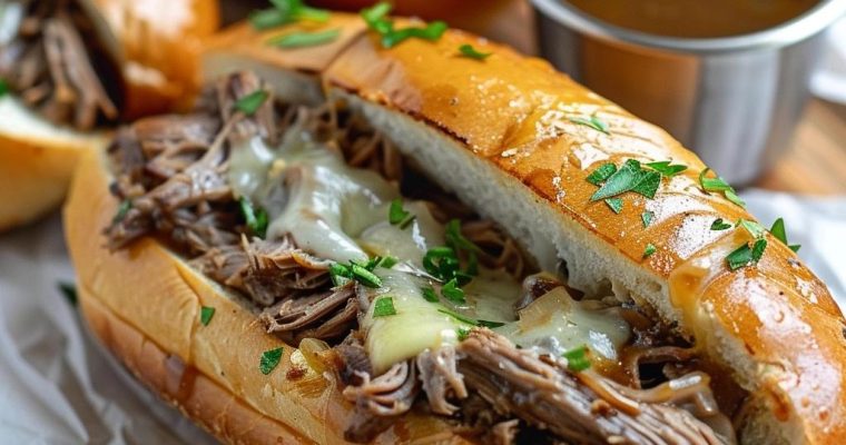 Slow Cooker French Dip Sandwiches