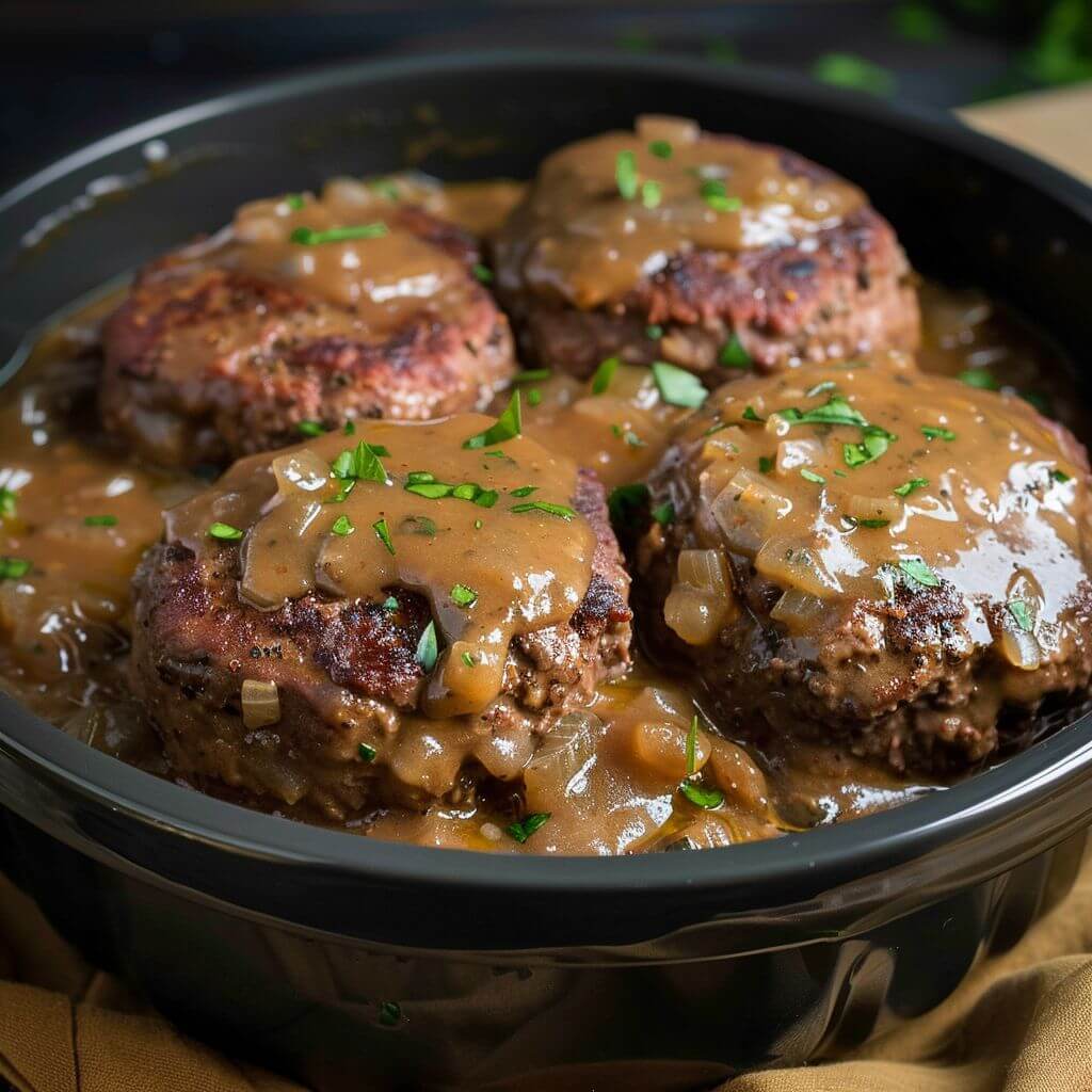 Easy Slow Cooker Salisbury Steak