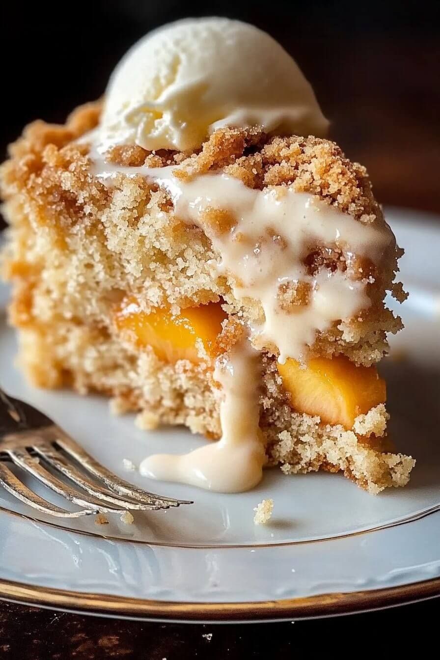 Southern Peach Crumb Cake