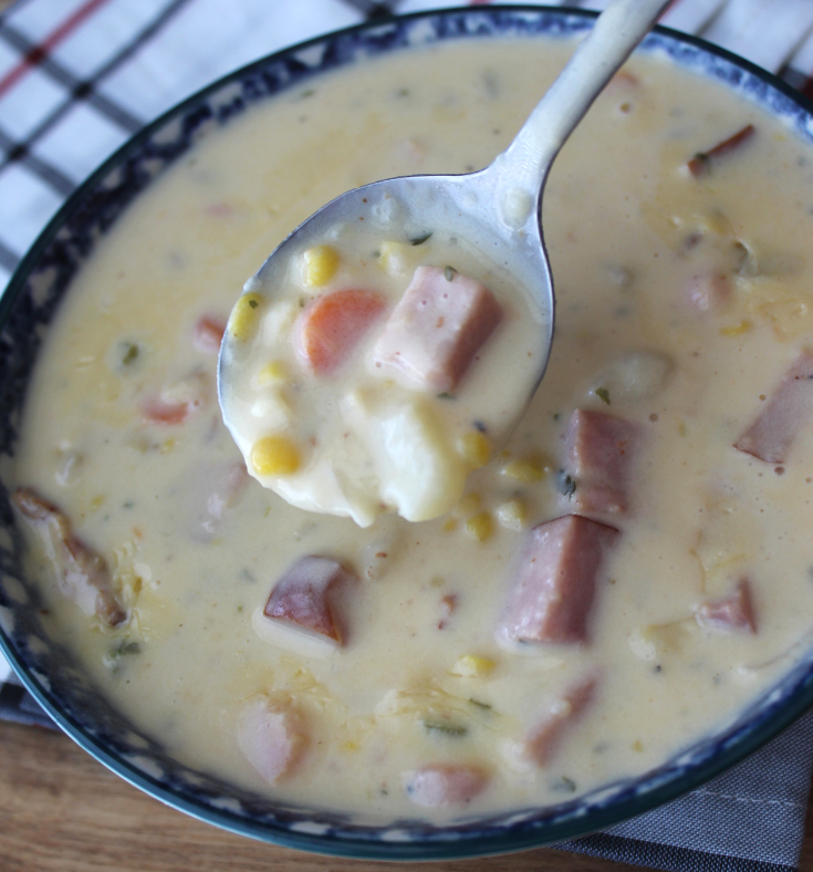 Ham and Potato Chowder with Cheese