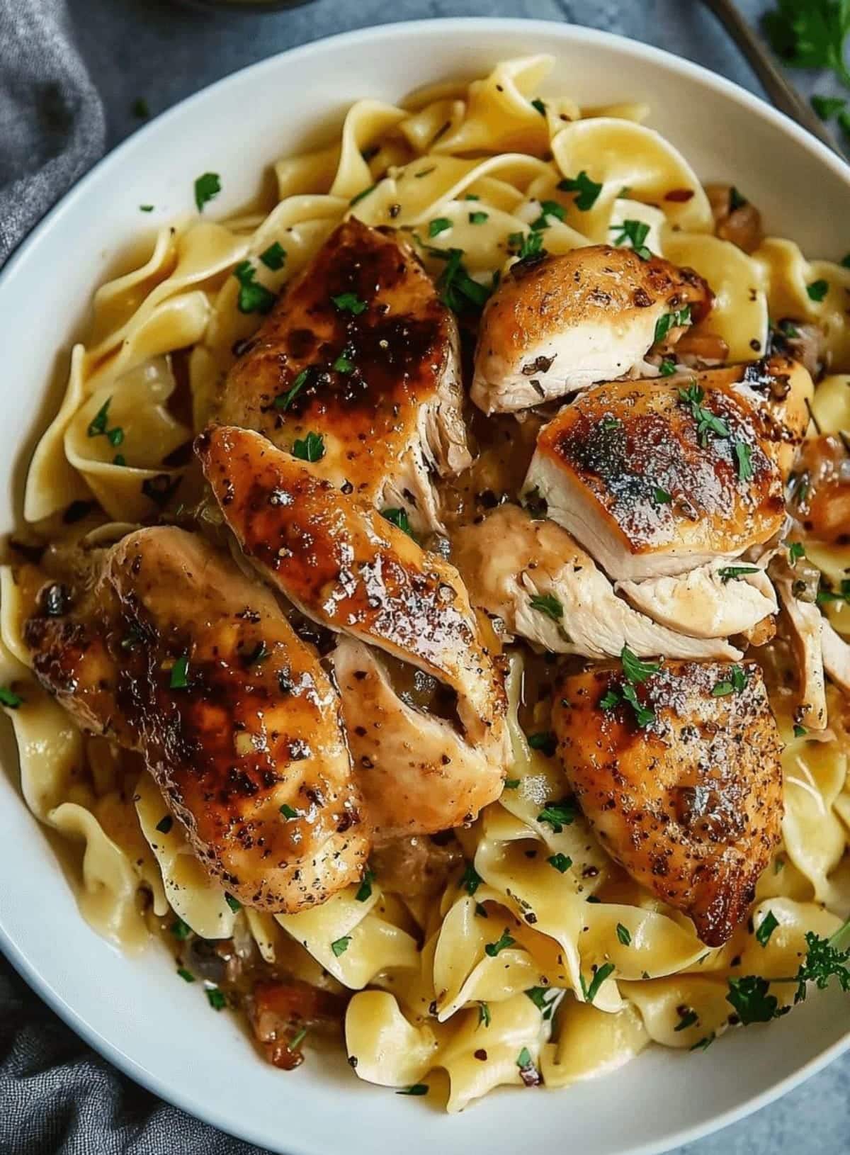 Chicken with Buttered Noodles