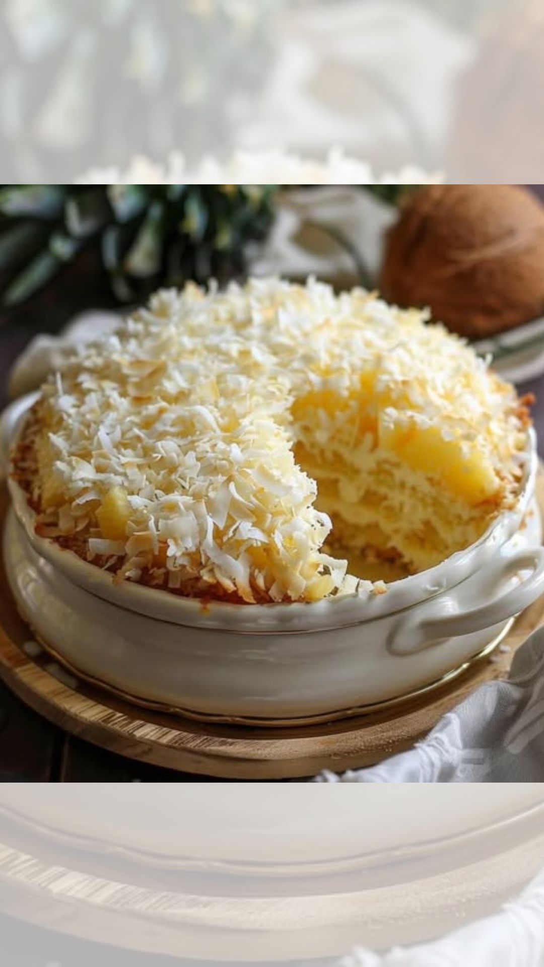 Pineapple Coconut Surprise Cake