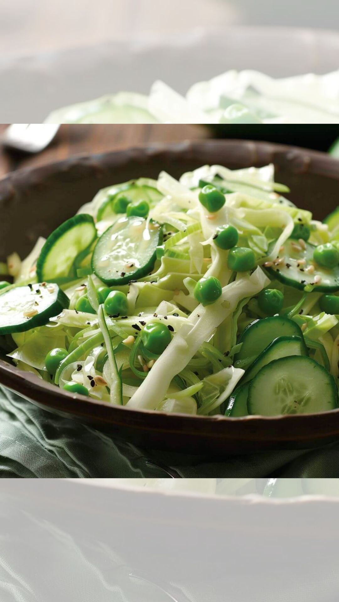 Cabbage, Cucumber, & Pea Salad