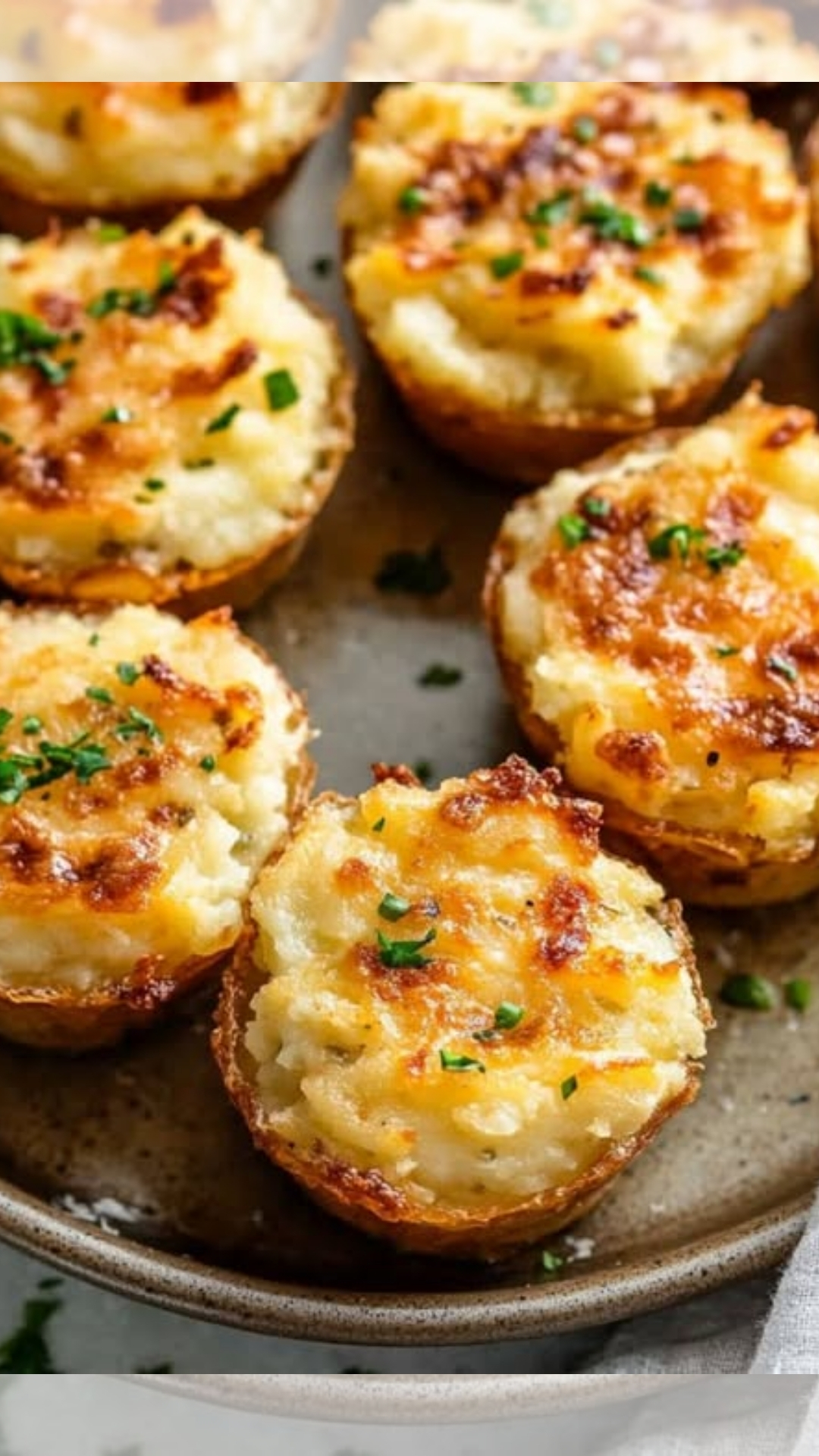Garlic Parmesan Mashed Potato Cups