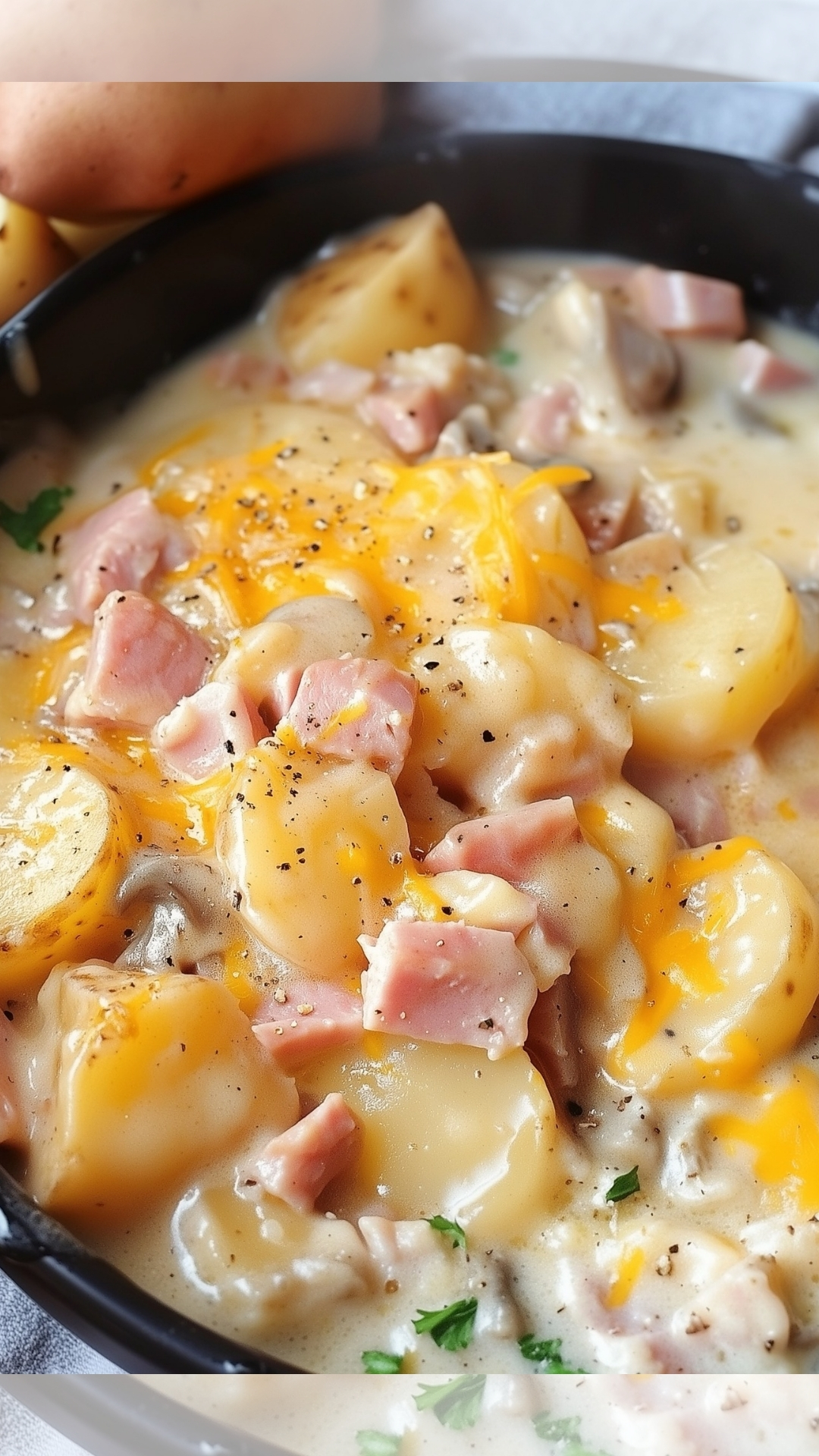 Ham and Potato Chowder with Cheese