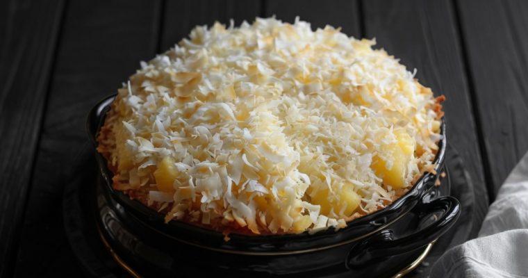 Pineapple Coconut Surprise Cake
