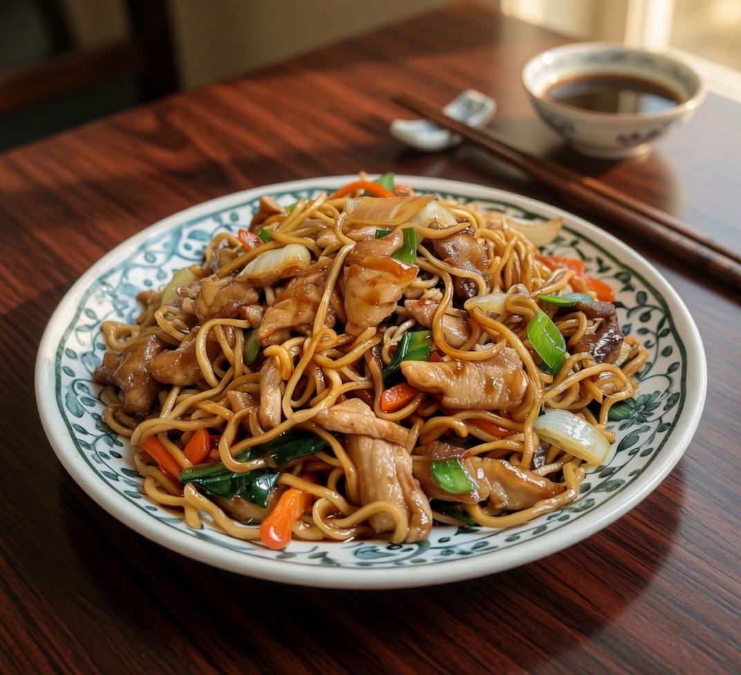 Chicken Chow Mein with the Best Chow Mein Sauce