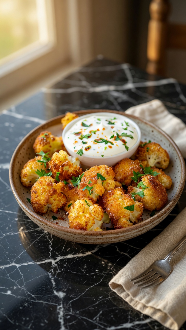 Golden Crispy Cauliflower Bites