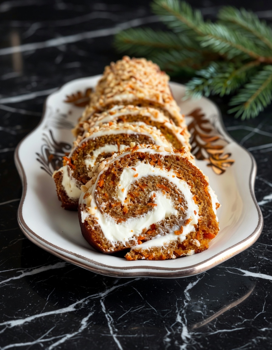 Carrot Cake Roll with Cream Cheese