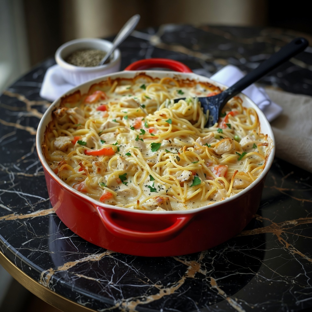 CHICKEN SPAGHETTI CASSEROLE