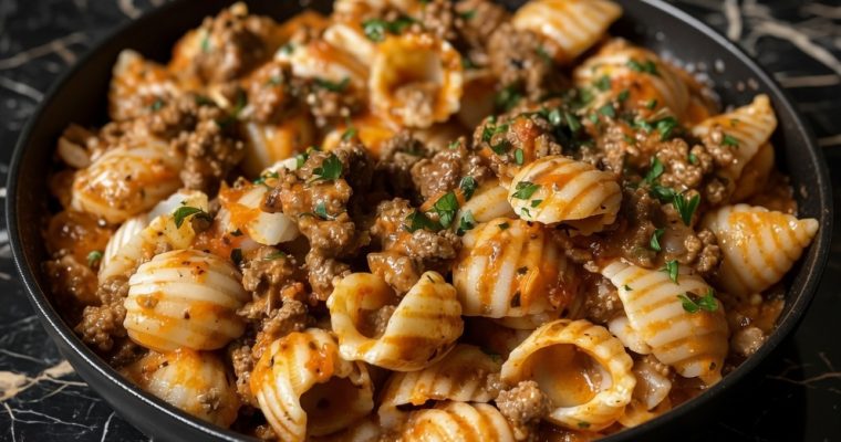 Creamy Beef and Shells