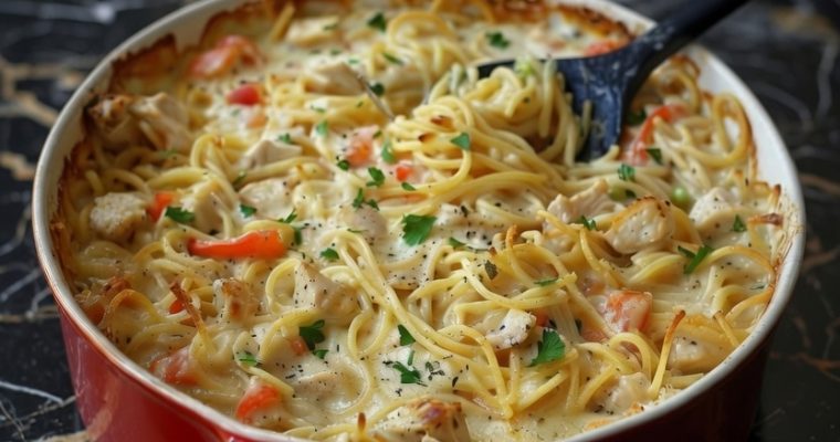 CHICKEN SPAGHETTI CASSEROLE