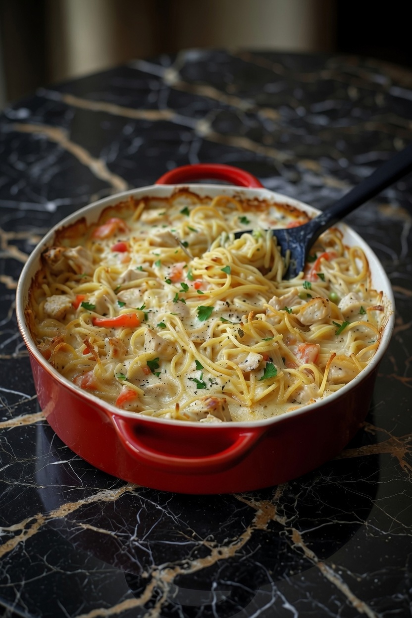 CHICKEN SPAGHETTI CASSEROLE