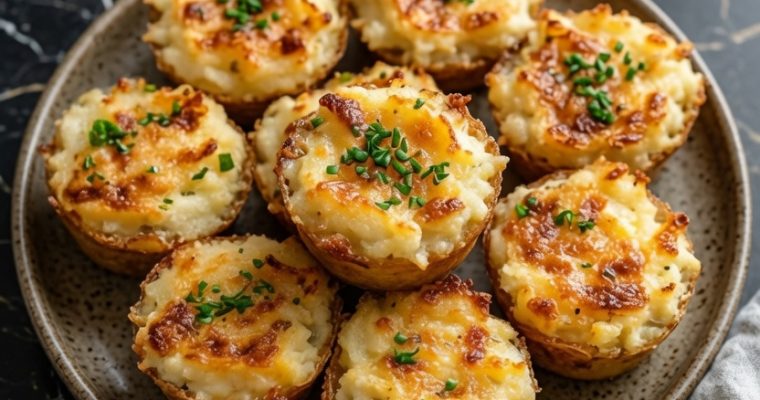 Garlic Parmesan Mashed Potato Cups