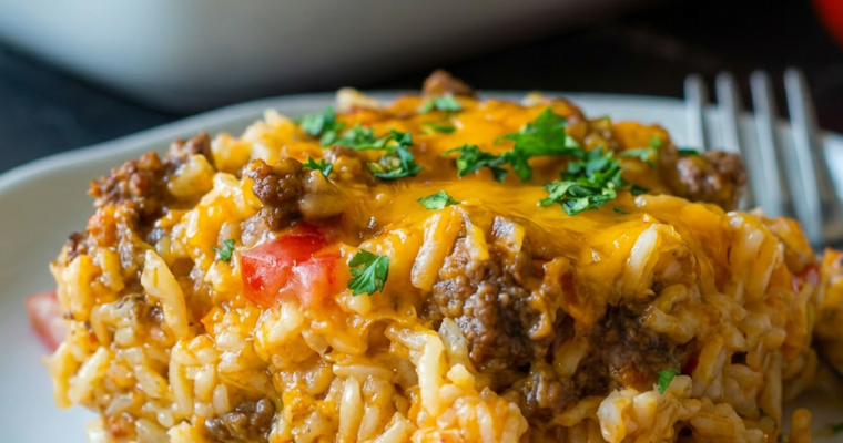 Easy Hamburger Rice Casserole