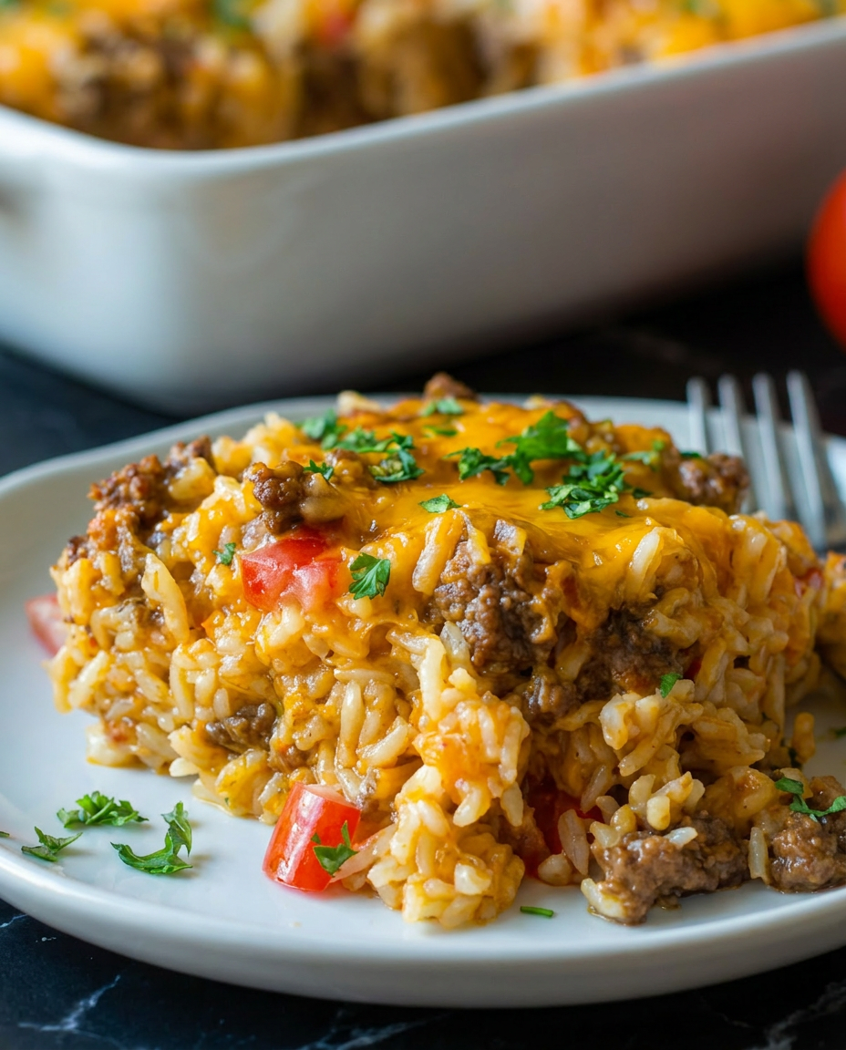 Easy Hamburger Rice Casserole