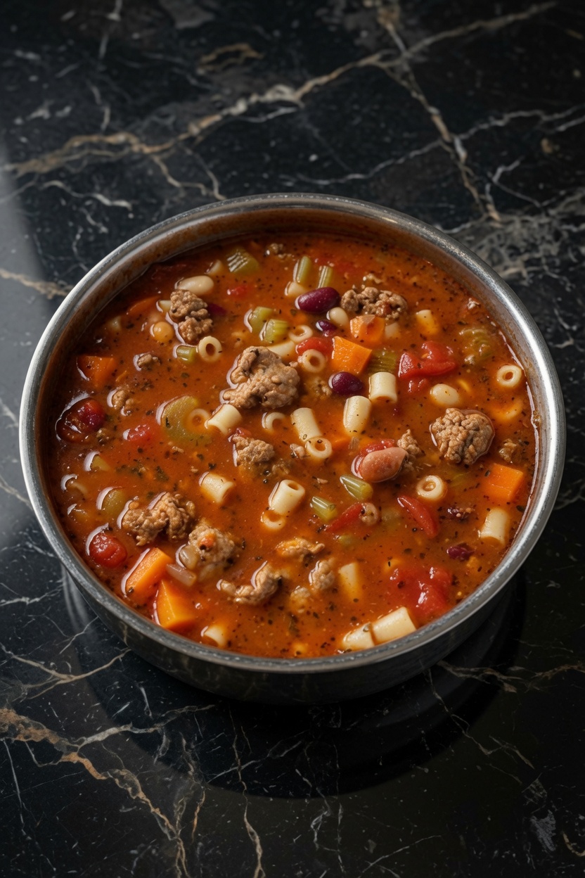 COPYCAT OLIVE GARDEN SLOW COOKER PASTA FAGIOLI
