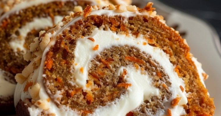 Carrot Cake Roll with Cream Cheese