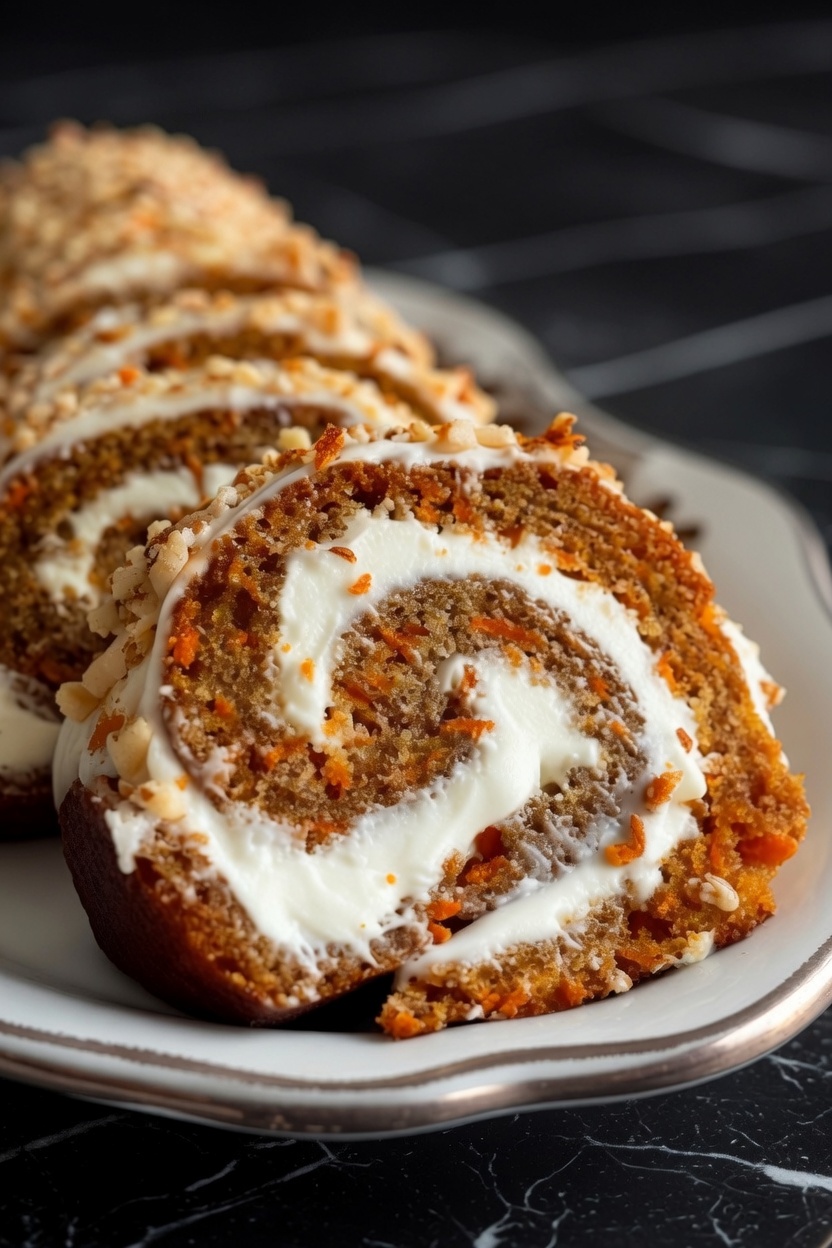 Carrot Cake Roll with Cream Cheese