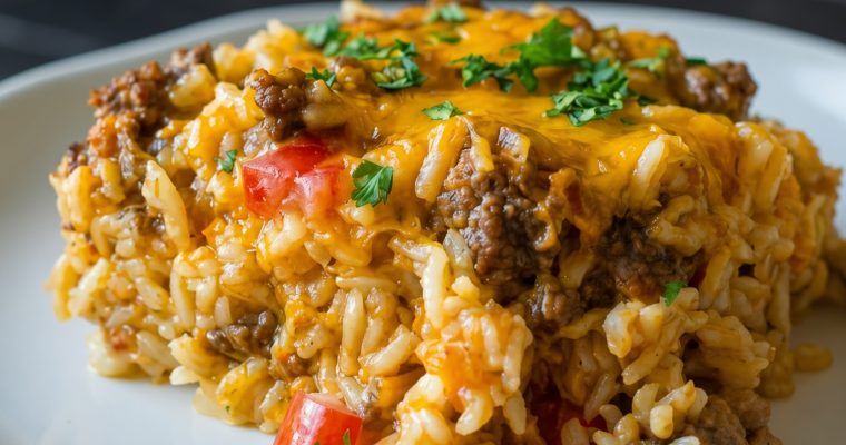 Easy Hamburger Rice Casserole
