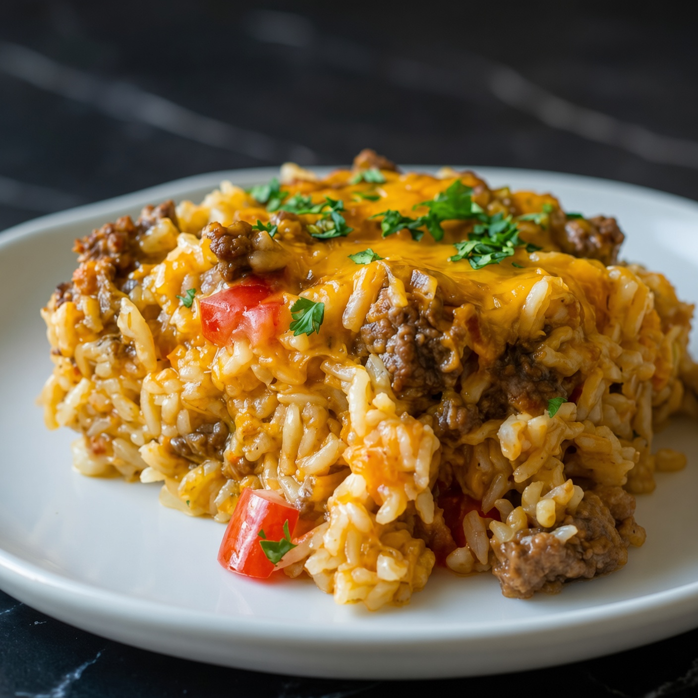 Easy Hamburger Rice Casserole