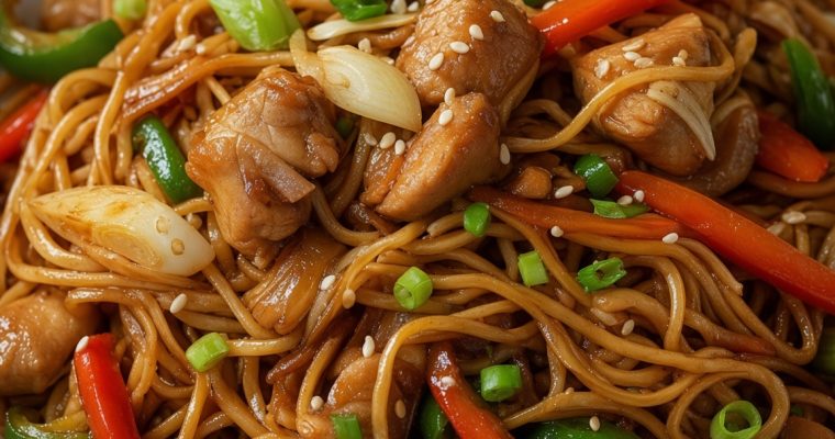 Chicken Chow Mein with the Best Chow Mein Sauce