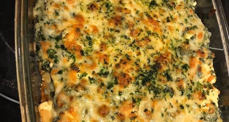 Spinach Artichoke Ravioli Bake