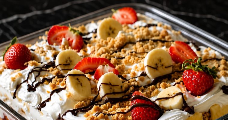 No-Bake Banana Split Cake