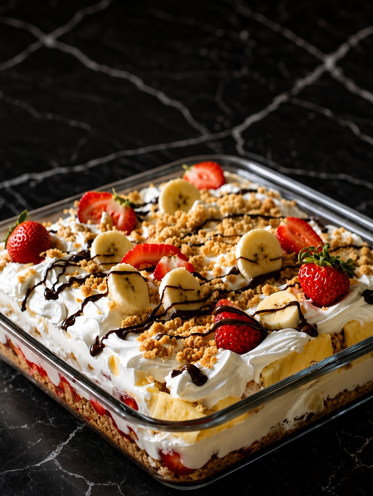 No-Bake Banana Split Cake
