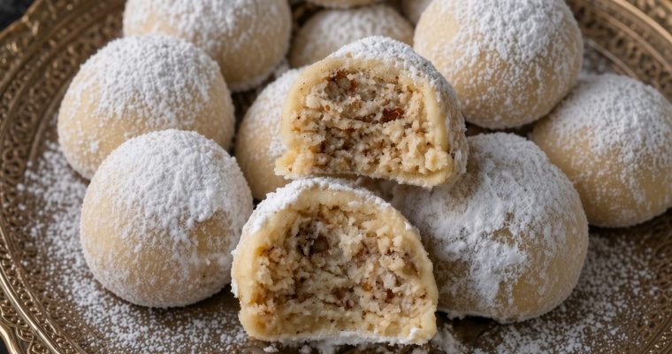 Buttery Pecan Snowball Cookies